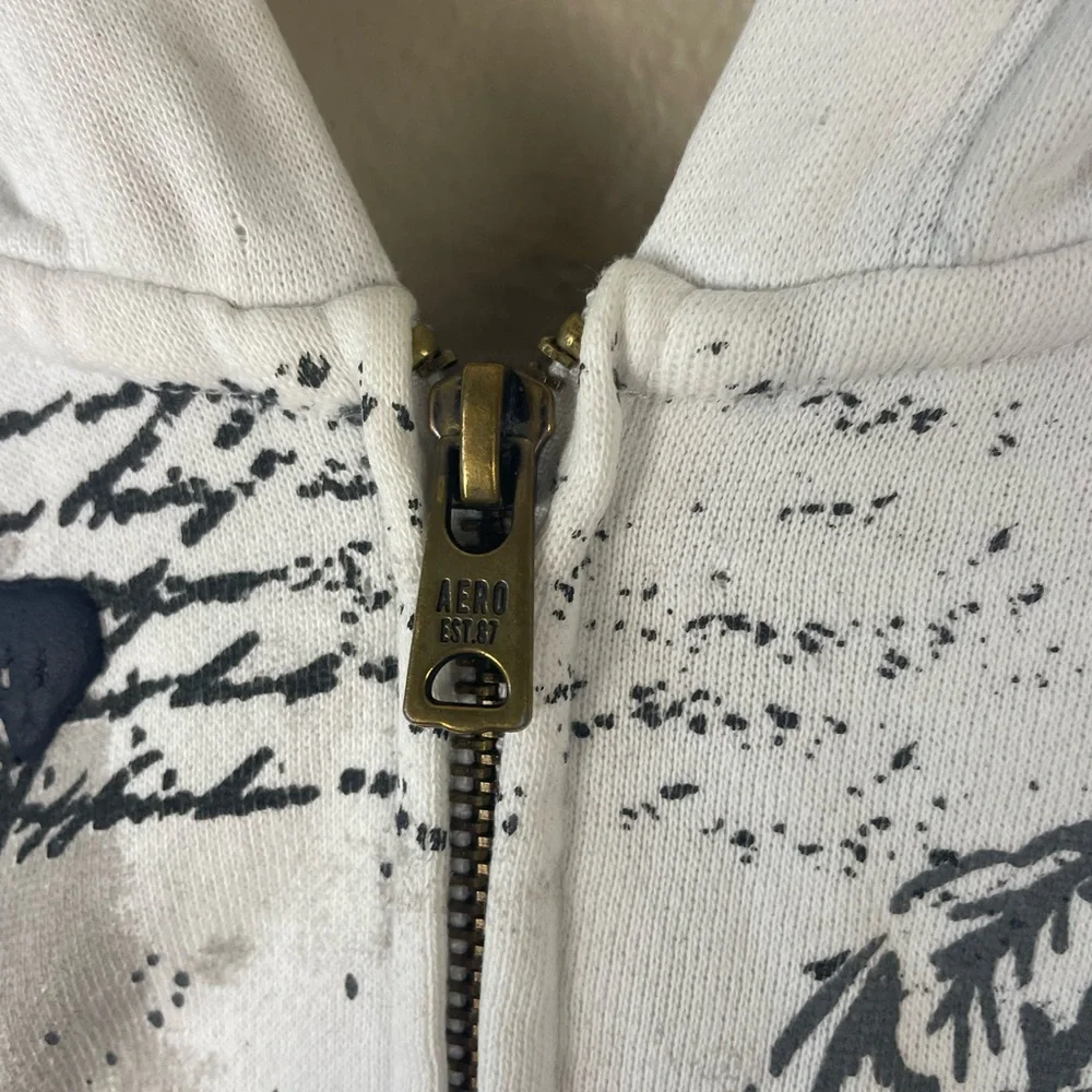 Vintage Aeropostale Zip Up Hoodie Y2K Men’s XL Archaic Skater - Picture 4 of 7